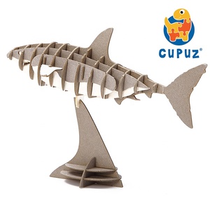 Rompecabezas de Papel 3D de Tiburón CUPUZ, Depredador Supremo del Mar, Kit de Manualidades para Decoración de Escritorio, Juguetes Educativos, Rompecabezas y Juegos - Product Image 3