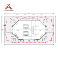 Tente de glamping de luxe Kawagebo Kamp (KK) pour événements, en toile imperméable PVC/PVDF, double grande tente safari quatre saisons