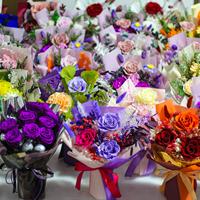 Bouquet de fleurs fait main, mélange de fleurs séchées, bouquet de fleurs naturelles préservées avec boîte pour la décoration de bouquet de mariage