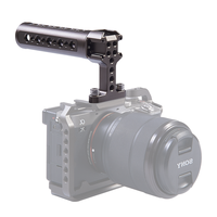 Poignée supérieure pour appareil photo en alliage d'aluminium léger, type Cheese Grip, avec 3 adaptateurs griffe porte-accessoires pour cage d'appareil photo reflex numérique/caméscope/cinéma