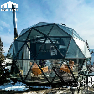 Domo Geodésico de Cristal para Glamping, Hotel al Aire Libre <span class=keywords><strong>con</strong></span> Calefacción y Ventilador Solar - Product Image 3