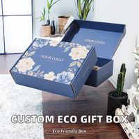 Maßgefertigte Wellpappe-Versandbox für Bekleidung Kosmetik Abonnement Geschenkverpackung Goldfolie Geprägtes Logo Karton