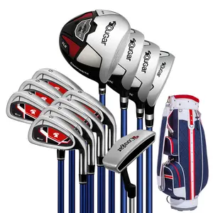 Grosir golf set pria-Set Klub Golf Pria, Set Lengkap Peralatan Golf Pemula Junior dengan Tas