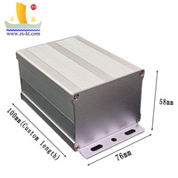 Boîtier d'amplificateur de contrôle haut de gamme en alliage d'aluminium anodisé 6063, boîtier d'extrusion, fabrication sur mesure, boîtier électronique pour PCB