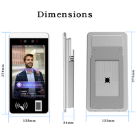 Máquina de Control de Asistencia y Acceso con Reconocimiento Facial y de Huellas Dactilares de 8 Pulgadas, Sistema Integrado, Compatible con NFC OEM, con SDK