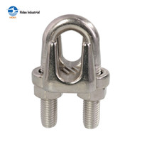 Collier de serrage pour câble en acier inoxydable AISI 304 316 de type JIS, électro-polissé, 2-80 mm, avec boulon en U, pour la rigging maritime