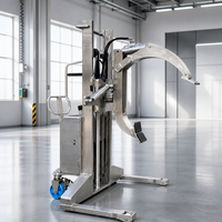 Chariot élévateur semi-électrique à tambour en acier inoxydable Amity Care SUS304 Inox pour salle blanche alimentaire et pharmaceutique