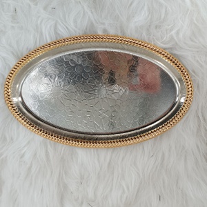 New Arrival ramadan trang trí nội thất Arabic trang trí vàng kim loại đường trái cây Snack kẹo phục vụ khay - Product Image 2