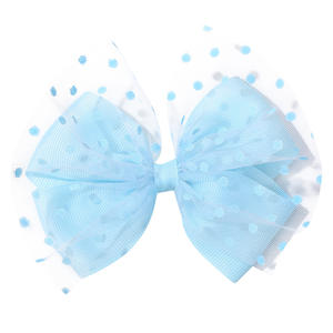 مشابك شعر جميلة وحلوة للأطفال بأسلوب أوروبي-أمريكي مع فيونكة ساتان مزدوجة الطبقات للفتيات والأطفال الصغار - Product Image 3