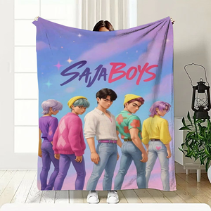 1000 Diseños de Mantas de Felpa con Dibujos Animados K-Pop, MOQ Bajo, Mantas Personalizadas de Franela para Cama, Sofá, Siesta, Viajes y Auto - Product Image 4