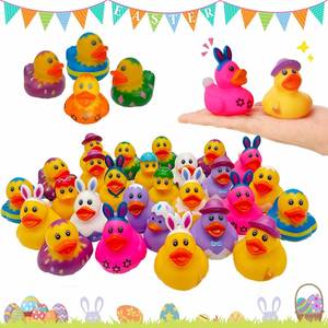 Nouveau Jouet de Bain Flottant en Plastique Canard de Pâques Jaune, Œuf Coloré et Lapin Éclosant – Vente en Gros - Product Image 2