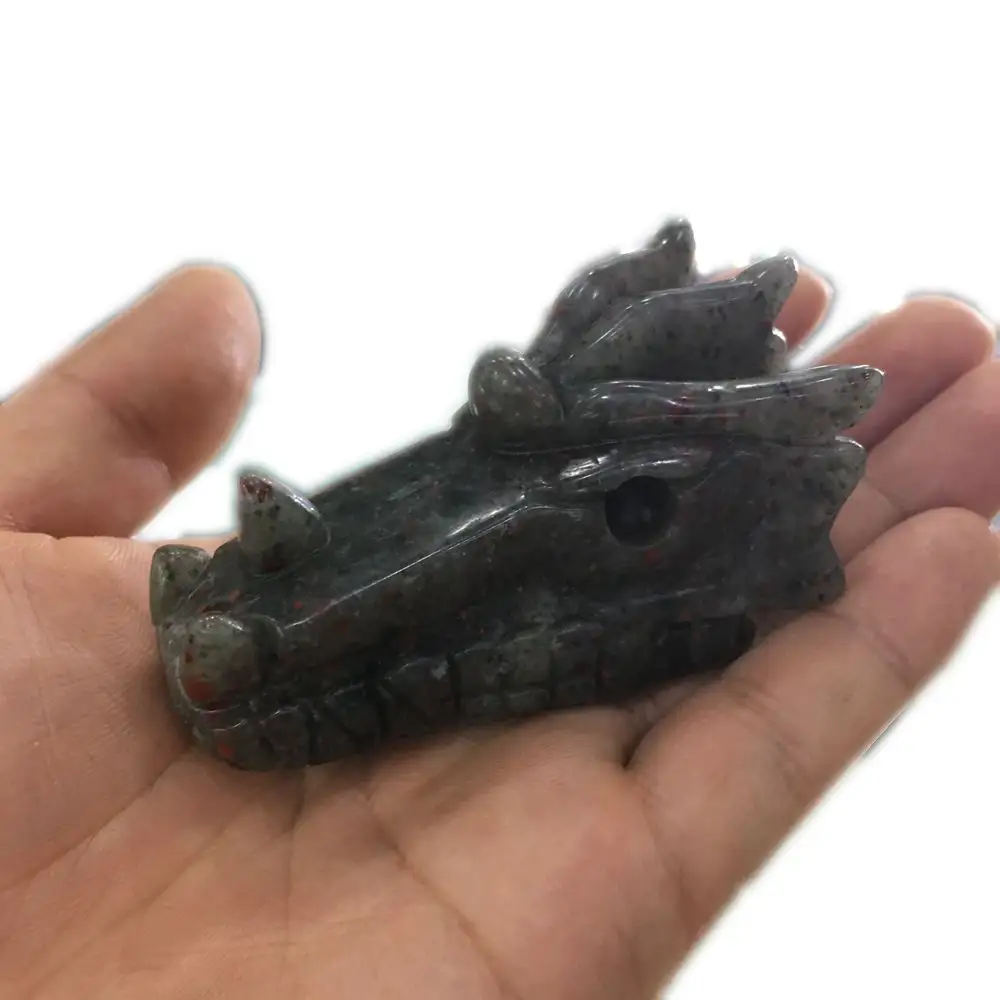 Venta al por mayor de cristal de cuarzo Natural mano tallado de cristal pequeño cabezas de dragón