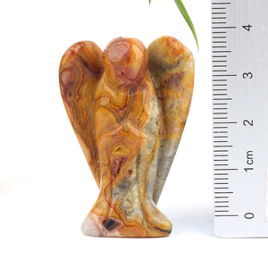 クリスタルエンジェル1.5インチ混合材料彫刻スピリットローズクォーツエンジェル工場卸売 - Product Image 5