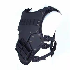 เสื้อกั๊กยุทธวิธีสีดำแบบปรับแต่งได้สำหรับผู้ชายและผู้หญิง ผลิตจากไนลอน โพลีเอสเตอร์ และวัสดุ EVA ทนทาน พร้อมช่องใส่แผ่นกันกระสุน - Product Image 3