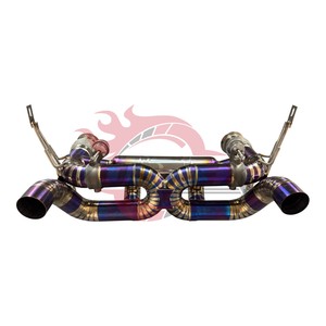 Vortex ท่อไอเสีย valvetronic ไทเทเนียมสำหรับ lambLamborghini Huracan EVO STO ท่อ X คู่สีม่วงเผาสีฟ้า catback - Product Image 3