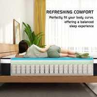 Matelas à ressorts ensachés 7 zones en mousse à mémoire de forme en latex
