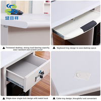 Bureau ergonomique contemporain en acier de luxe, résistant à l'eau, écologique, pour usage domestique ou professionnel médical