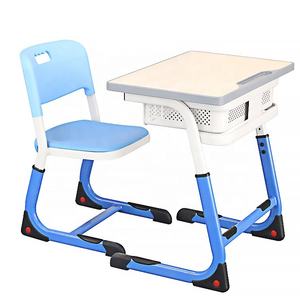 Bureau d'écriture moderne en métal réglable avec chaise confortable pour les enseignants <span class=keywords><strong>des</strong></span> <span class=keywords><strong>écoles</strong></span> primaires et secondaires, idéal pour les formations et les cours. - Product Image 2