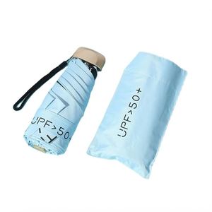 Sombrilla Plegable con Protección UV, Sombrilla de Bolsillo Portátil, 5 Pliegues, para Viajes de Verano, Súper Mini, Ligera, en Caja Dorada - Product Image 4
