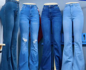 积压服装女士紧身牛仔棉弹力牛仔裤中国库存批量女裤时尚女士牛仔裤 - Product Image 6