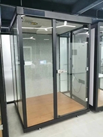 Un pod de bureau en verre trempé pour la maison, une chambre modulaire insonorisante et une cabine de fumée