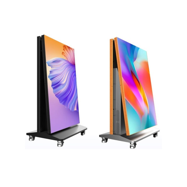 Foldable LED Poster Display P1.25 P1.5 P1.8 P2.5 Indoor HD GOB Process Standing LED Poster Screen