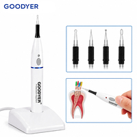Pemotong Gutta Percha GOODYER Dental, Dapat Diautoklaf, 4 Ujung Pemanas, Lampu Indikator, Basis Pengisian Daya, Putih, Pena Pemanas Endodontik