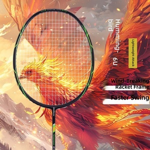 Racchetta da Badminton in Fibra di Carbonio Ultra-leggera 5U, Peso 75-79g, Rigidità Moderata, Spessore Manico G5, per Uso Domestico, Familiare, Outdoor, Amatorial - Product Image 2