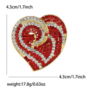 2025 émail rouge fleur coquelicot broche strass cristal fleur alliage broches britannique Souvenir broche broche - Product Image 6