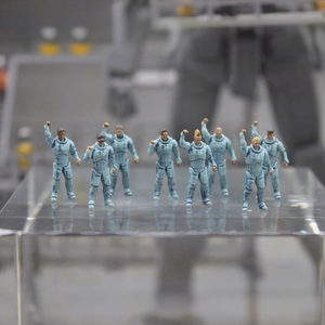 RG HG 1/144 Figurines imprimées haute précision, Soldats Zeon de la contre-attaque, lot de 8 figurines en PVC, Scène d'hangar avec effets sonores et lumières, Sazabi - Product Image 1