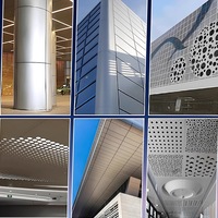 Panneaux de façade perforés en alliage d'aluminium PVDF modernes, durables, résistants au feu et à la corrosion pour hôpitaux/écoles/bureaux/villas
