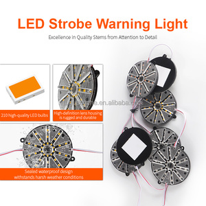 Luz Estroboscópica LED Ámbar TGZ 30SMD <span class=keywords><strong>de</strong></span> Alta Luminosidad, Advertencia <span class=keywords><strong>de</strong></span> Emergencia, 12V/24V, Luz Circular Direccional Intermitente para Automóvil - Product Image 3