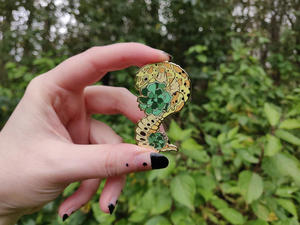 مخصص ثعبان جودة عالية المعادن الحرفية الهدايا طية صدر السترة دبابيس تصميم الحيوان الصلب المينا لينة دبابيس السائبة - Product Image 4