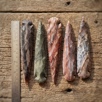 Pointes de flèche en agate indienne de 6 pouces, pointes de flèche de chasse en jaspe tricotées à la main, vente en gros