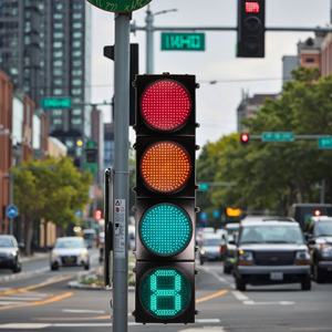 300mmソーラーLED交通警告バトンライトシステムレッドイエローグリーンスマートシグナルライト12Vアルミニウム & PC材料 - Product Image 3