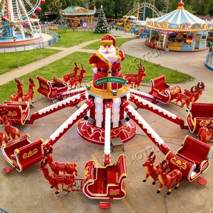 Manège d'aviation à commande autonome 16 places pour extérieur, thème Noël, pour parcs d'attractions et fêtes foraines, à vendre - Product Image 1