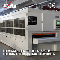 Machine à poncer le bois automatique FENGKAI HC-G9-1300 à 9 têtes, 25,7 kW, 1300 mm, pour sols en bois, meubles, avec PLC, CE