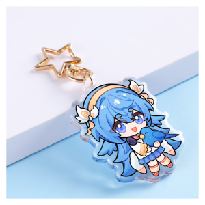 Fashion Custom Anime Epoxy Keychain Acrylic Keychain Decoration DIY Cartoon Epoxy Acrylic Charm