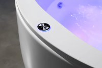Baignoire de massage à jets d'eau en acrylique de luxe pour hôtel, baignoire à remous d'air, baignoire moderne avec drain
