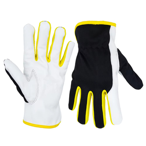 Gants de sécurité en cuir respirants, longueur poignet, noir, blanc, jaune, détection tactile, détection d'aiguilles, écologiques, hiver, unis - Product Image 4