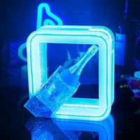 Présentateur de service de bouteille de lumière de présentateur de bouteille de vin de boîte de nuit LED