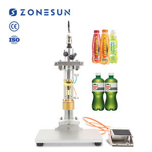 ZONESUN ZS-XGPZ1 pneumatique en plastique bouchons à visser huile de Massage petite bouteille capsulage visseuse pour boissons gazeuses - Product Image 1
