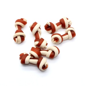 กระดูกแบบผูกปมสองสีขนมสุนัขเคี้ยวแบบออร์แกนิกเพื่อสุขภาพ - Product Image 1