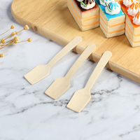 Cuillères en bambou miniatures personnalisées en gros, cuillères à glace jetables en bambou naturel