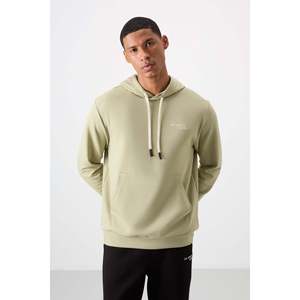 Cagla - Ensemble de survêtement pour homme en coton noir, épais, doux, texturé, confortable, brodé - 85255 - Vert clair/noir - Product Image 3