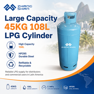 Bouteille de gaz GPL Zhangshan grande capacité, recyclable, 45 kg, 108 L, rechargeable, pour les distributeurs de services alimentaires - Product Image 6