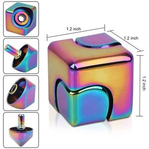 Desktop Metal Fidget Spinner Magic Cube <span class=keywords><strong>Anti</strong></span> kecemasan fokus 4-in-1 mainan sensorik untuk anak laki-laki & perempuan dewasa - Product Image 3