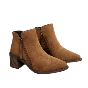 <span class=keywords><strong>Stivali</strong></span> da Donna Invernali Nuovi in Camoscio Retro <span class=keywords><strong>con</strong></span> <span class=keywords><strong>Tacco</strong></span> Alto, Cerniera Laterale, Punta Affusolata, Taglie Grandi, Stile Chelsea - Product Image 5