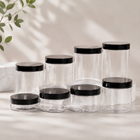 Pot cosmétique PET de 250 ml avec couvercle à vis, conteneur vide en plastique pour crème, emballage pour soins de la peau