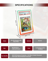 Vente en gros : Étui de protection rigide en TPU avec paillettes dégradées et plaque arrière transparente en PC pour l'affichage des cartes de collection PSA BGS TCG